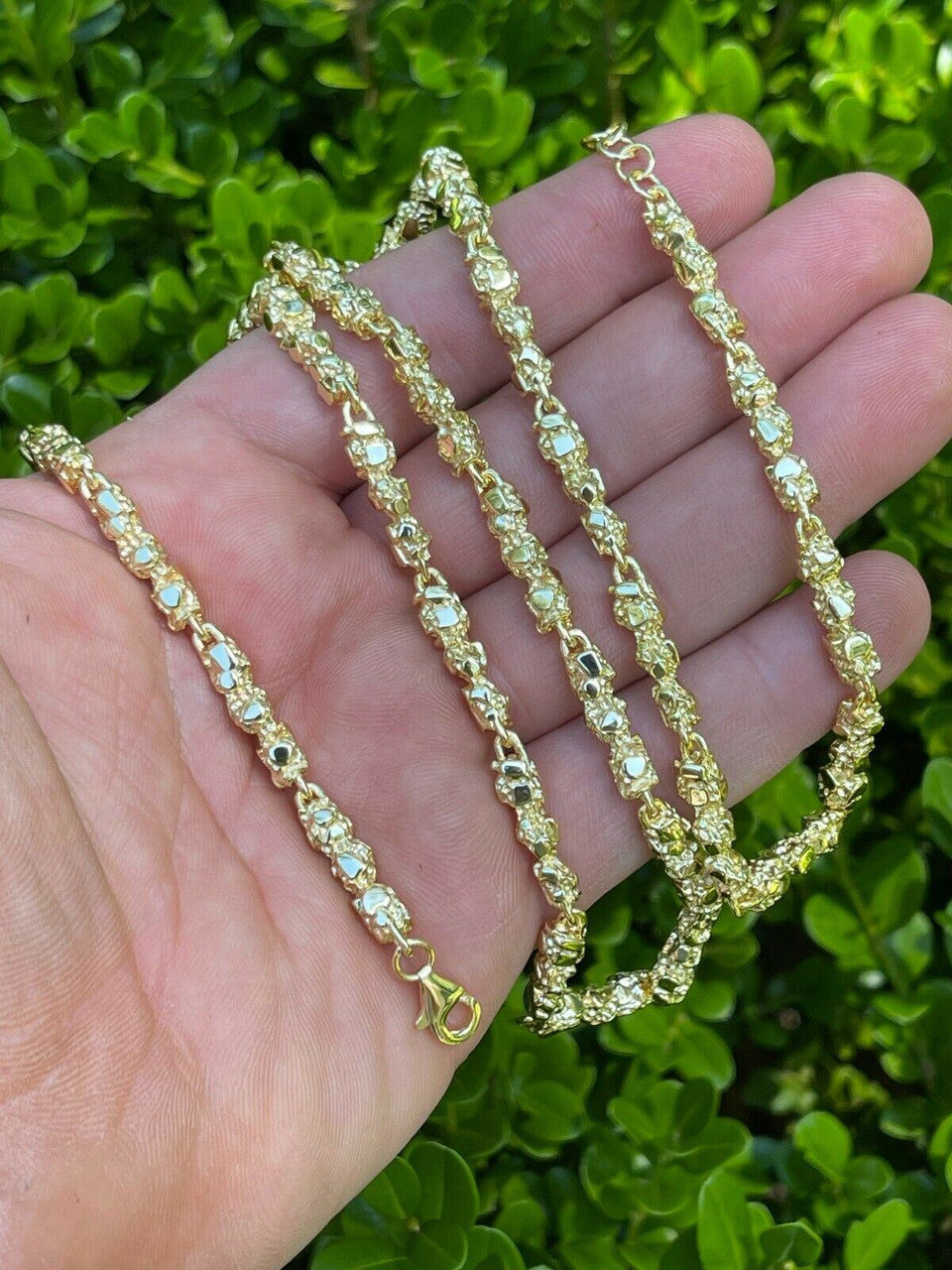 Custom Nugget Chain Necklace - 14k Gold Vermeil 925 Sterling Silver - 18"-30" - 5mm