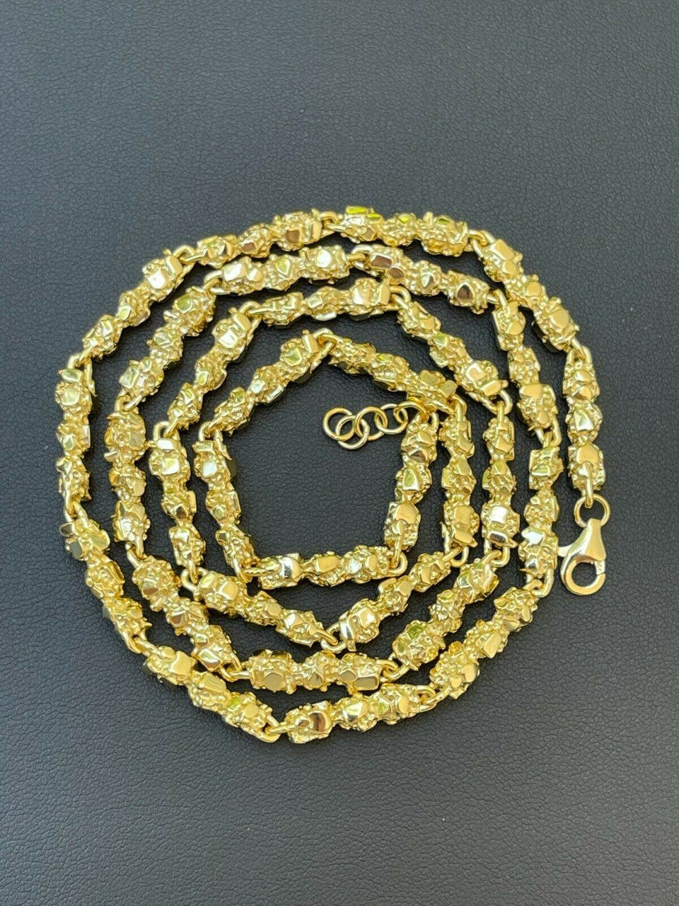 Custom Nugget Chain Necklace - 14k Gold Vermeil 925 Sterling Silver - 18"-30" - 5mm