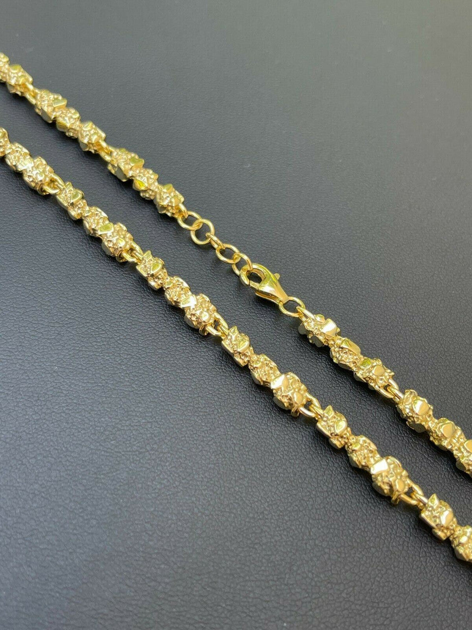 Custom Nugget Chain Necklace - 14k Gold Vermeil 925 Sterling Silver - 18"-30" - 5mm