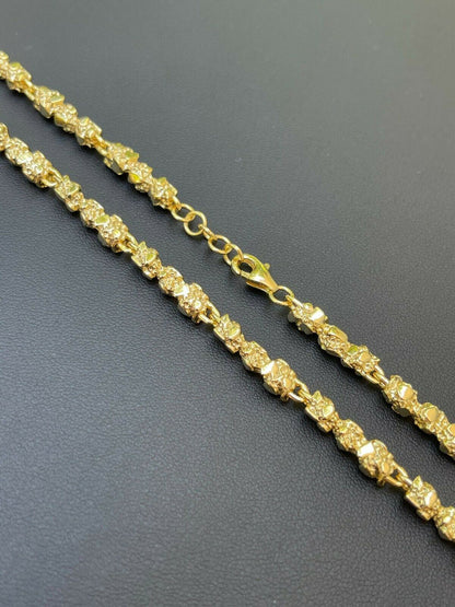Custom Nugget Chain Necklace - 14k Gold Vermeil 925 Sterling Silver - 18"-30" - 5mm