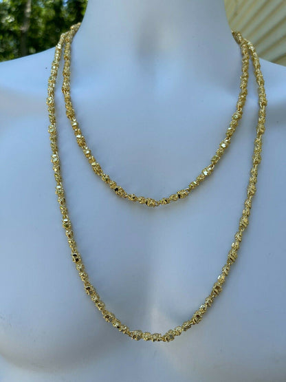 Custom Nugget Chain Necklace - 14k Gold Vermeil 925 Sterling Silver - 18"-30" - 5mm