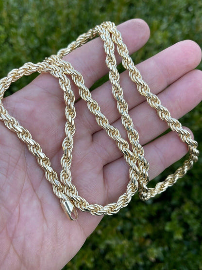 #1 Bestseller Rope Chain Necklace - 14k Gold Vermeil 925 Sterling Silver - 18"-30" - 6mm