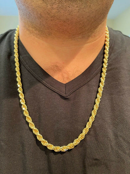 #1 Bestseller Rope Chain Necklace - 14k Gold Vermeil 925 Sterling Silver - 18"-30" - 6mm