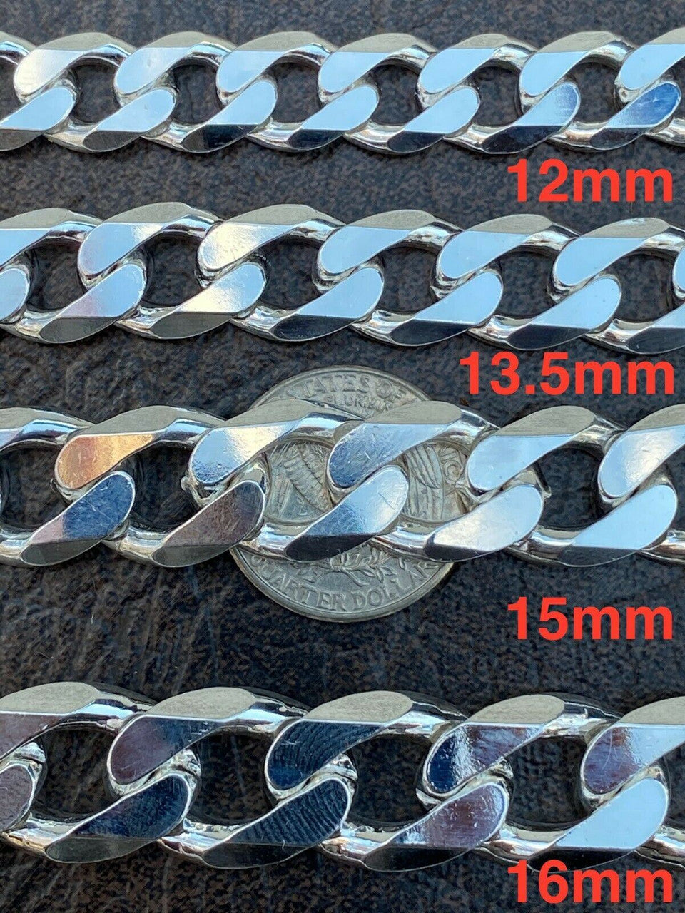 Miami Cuban Link Chain Necklace Or Bracelet - 14k Gold Vermeil 925 Sterling Silver - 7"-30" - 4mm-10.5mm