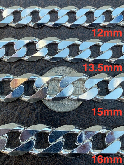 Miami Cuban Link Chain Necklace Or Bracelet - 14k Gold Vermeil 925 Sterling Silver - 7"-30" - 4mm-10.5mm