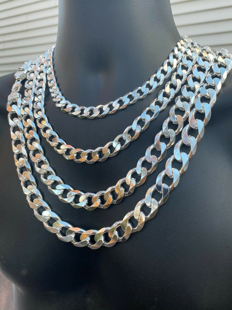 Miami Cuban Link Chain Necklace Or Bracelet - 14k Gold Vermeil 925 Sterling Silver - 7"-30" - 4mm-10.5mm