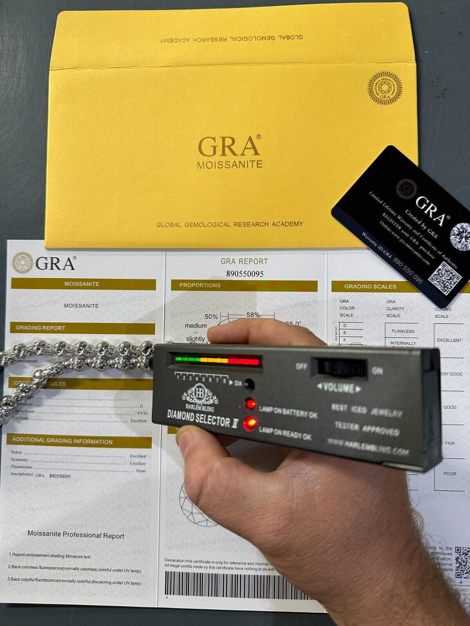 MOISSANITE Custom Skull Link Death Necklace Chain - 925 Silver - 9.5mm - 18"-28"