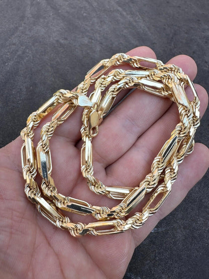 Milano Figarope Chain Necklace Or Bracelet - 14k Gold Vermeil 925 Sterling Silver - 7"-30" - 4mm-10mm