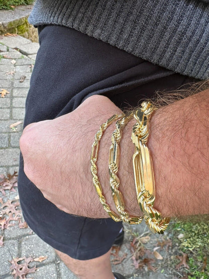 Milano Figarope Chain Necklace Or Bracelet - 14k Gold Vermeil 925 Sterling Silver - 7"-30" - 4mm-10mm