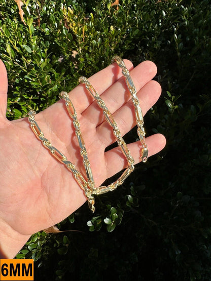 Milano Figarope Chain Necklace Or Bracelet - 14k Gold Vermeil 925 Sterling Silver - 7"-30" - 4mm-10mm