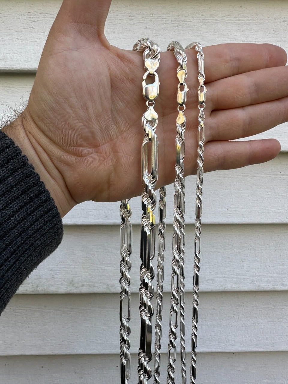 Milano Figarope Chain Necklace Or Bracelet - 925 Sterling Silver - 7"-30" - 4mm-10mm