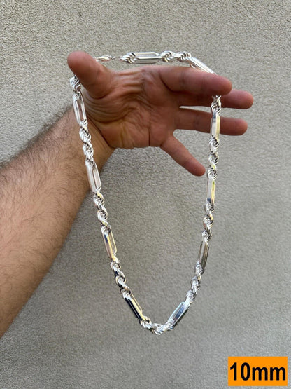 Milano Figarope Chain Necklace Or Bracelet - 925 Sterling Silver - 7"-30" - 4mm-10mm