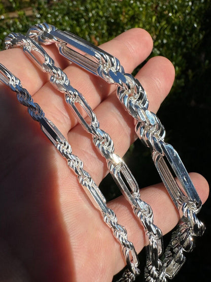 Milano Figarope Chain Necklace Or Bracelet - 925 Sterling Silver - 7"-30" - 4mm-10mm