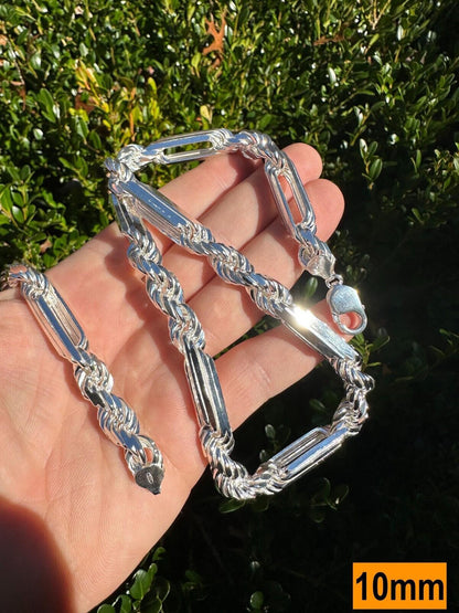 Milano Figarope Chain Necklace Or Bracelet - 925 Sterling Silver - 7"-30" - 4mm-10mm