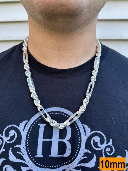 Milano Figarope Chain Necklace Or Bracelet - 925 Sterling Silver - 7"-30" - 4mm-10mm