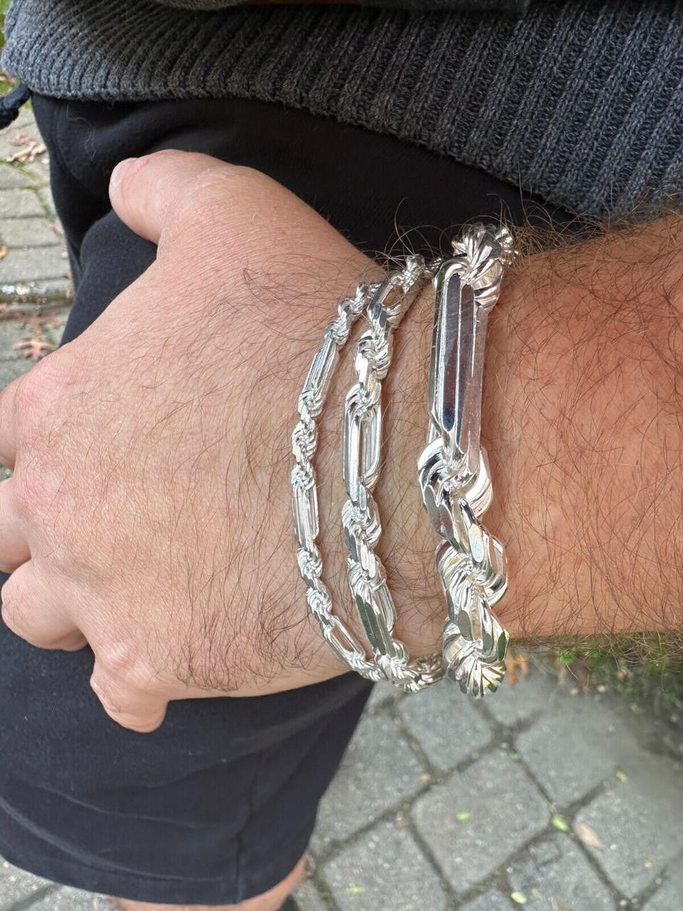 Milano Figarope Chain Necklace Or Bracelet - 925 Sterling Silver - 7"-30" - 4mm-10mm