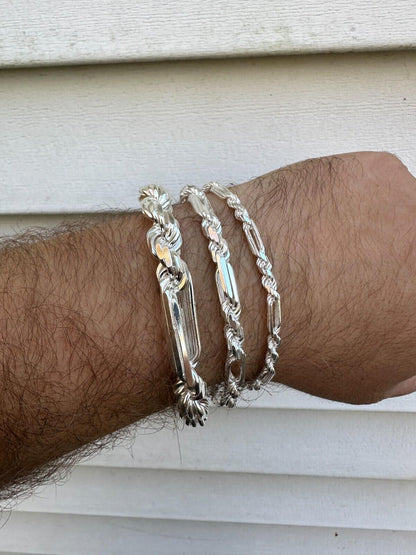 Milano Figarope Chain Necklace Or Bracelet - 925 Sterling Silver - 7"-30" - 4mm-10mm