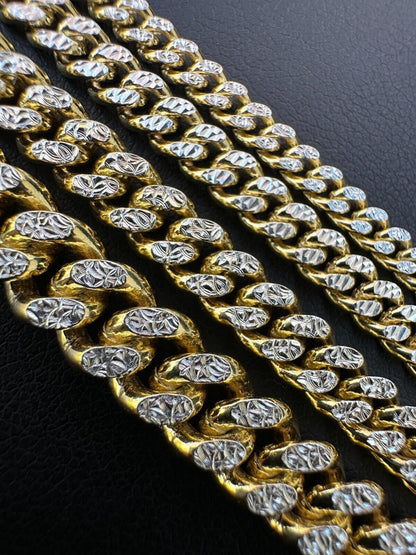 Diamond Cut Miami Cuban Link Chain Necklace Or Bracelet - 14k Gold Vermeil 925 Sterling Silver - 7"-30" - 3mm-7mm