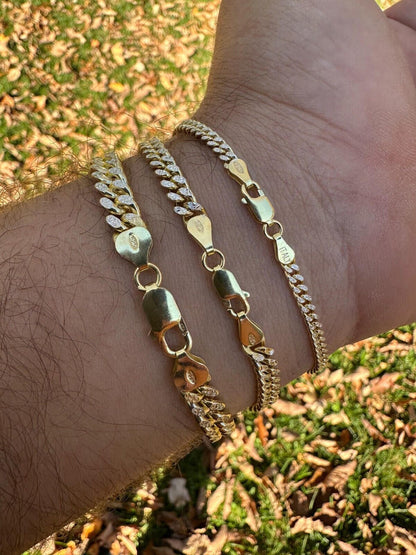 Diamond Cut Miami Cuban Link Chain Necklace Or Bracelet - 14k Gold Vermeil 925 Sterling Silver - 7"-30" - 3mm-7mm