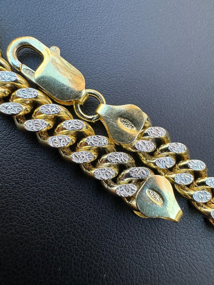 Diamond Cut Miami Cuban Link Chain Necklace Or Bracelet - 14k Gold Vermeil 925 Sterling Silver - 7"-30" - 3mm-7mm