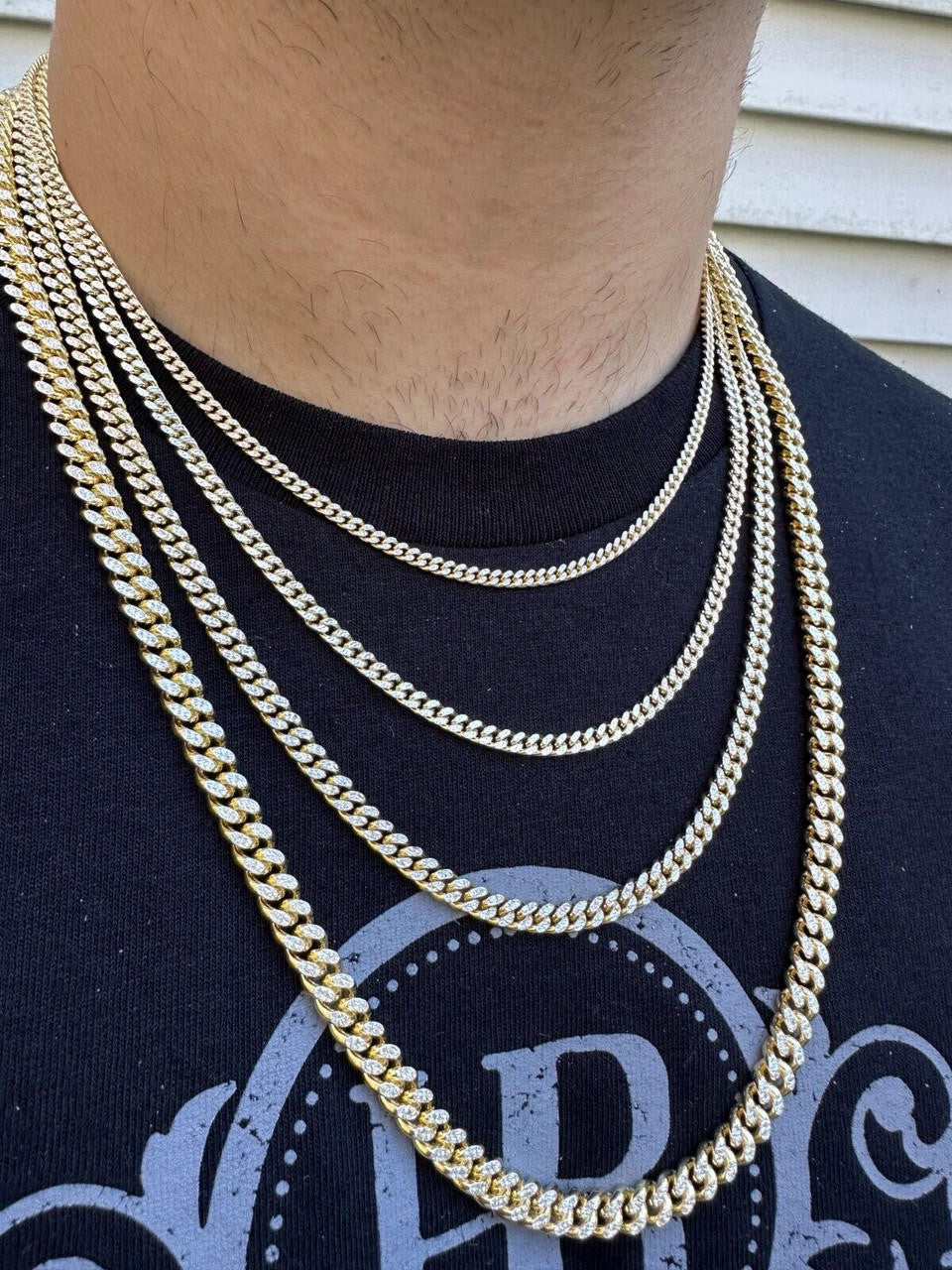 Diamond Cut Miami Cuban Link Chain Necklace Or Bracelet - 14k Gold Vermeil 925 Sterling Silver - 7"-30" - 3mm-7mm