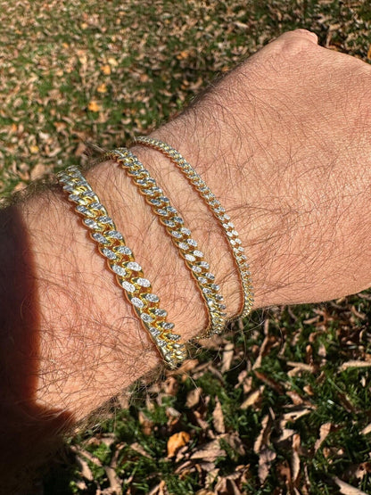 Diamond Cut Miami Cuban Link Chain Necklace Or Bracelet - 14k Gold Vermeil 925 Sterling Silver - 7"-30" - 3mm-7mm