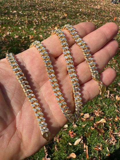 Diamond Cut Miami Cuban Link Chain Necklace Or Bracelet - 14k Gold Vermeil 925 Sterling Silver - 7"-30" - 3mm-7mm