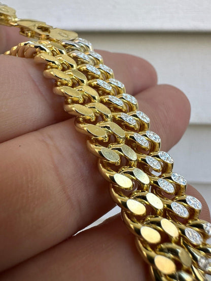Diamond Cut Miami Cuban Link Chain Necklace Or Bracelet - 14k Gold Vermeil 925 Sterling Silver - 7"-30" - 3mm-7mm