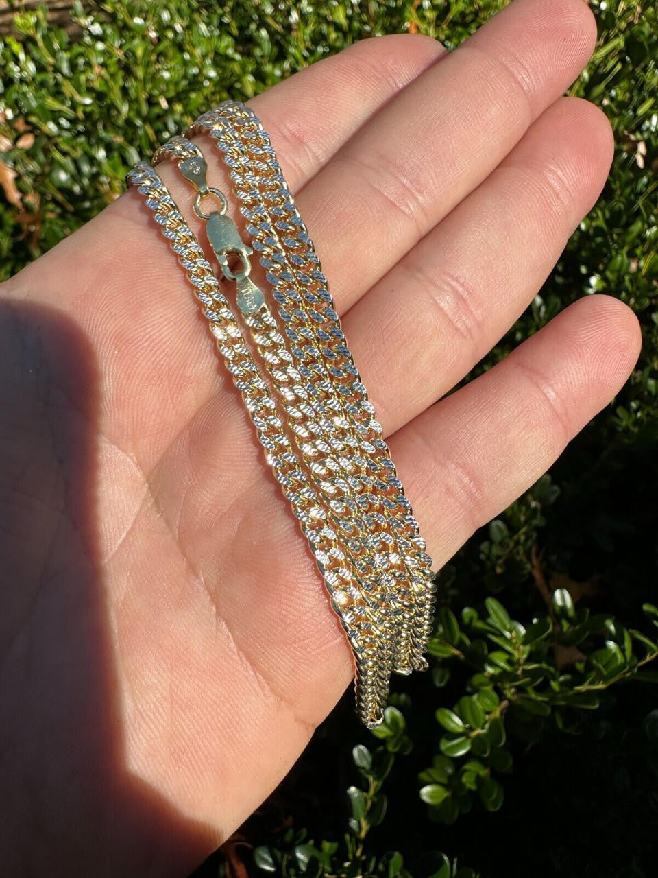 Diamond Cut Miami Cuban Link Chain Necklace Or Bracelet - 14k Gold Vermeil 925 Sterling Silver - 7"-30" - 3mm-7mm