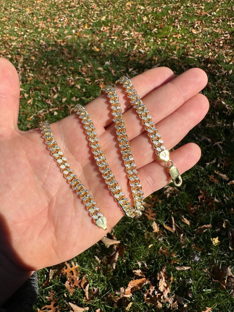 Diamond Cut Miami Cuban Link Chain Necklace Or Bracelet - 14k Gold Vermeil 925 Sterling Silver - 7"-30" - 3mm-7mm