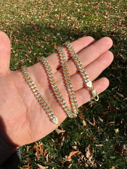 Diamond Cut Miami Cuban Link Chain Necklace Or Bracelet - 14k Gold Vermeil 925 Sterling Silver - 7"-30" - 3mm-7mm