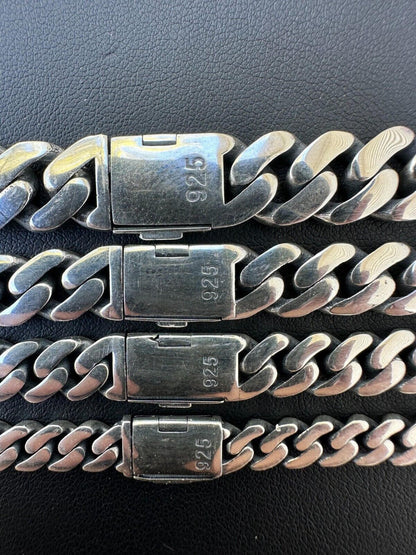 Cancun Cuban Link Chain Necklace Sleek Clasp - 925 Sterling Silver - 18"-28" - 6mm-12mm