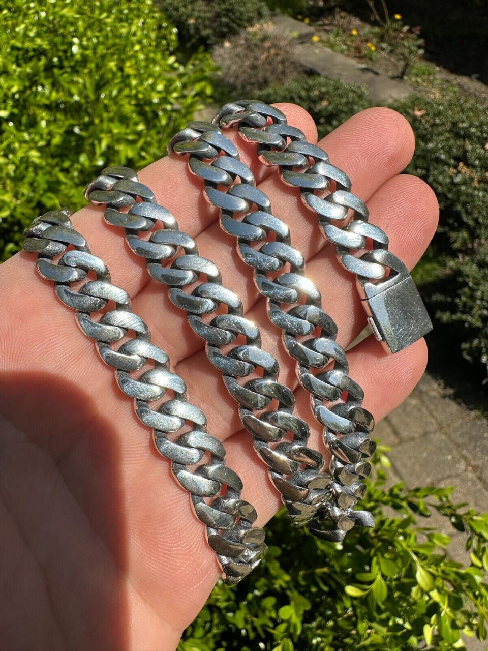 Cancun Cuban Link Chain Necklace Sleek Clasp - 925 Sterling Silver - 18"-28" - 6mm-12mm