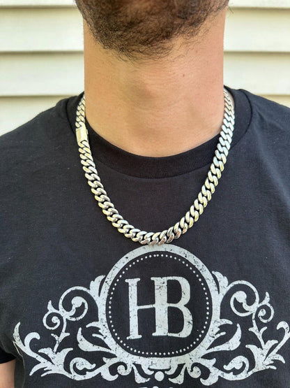 Cancun Cuban Link Chain Necklace Sleek Clasp - 925 Sterling Silver - 18"-28" - 6mm-12mm