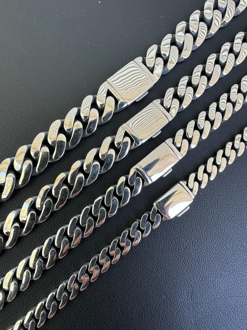 Cancun Cuban Link Chain Necklace Sleek Clasp - 925 Sterling Silver - 18"-28" - 6mm-12mm