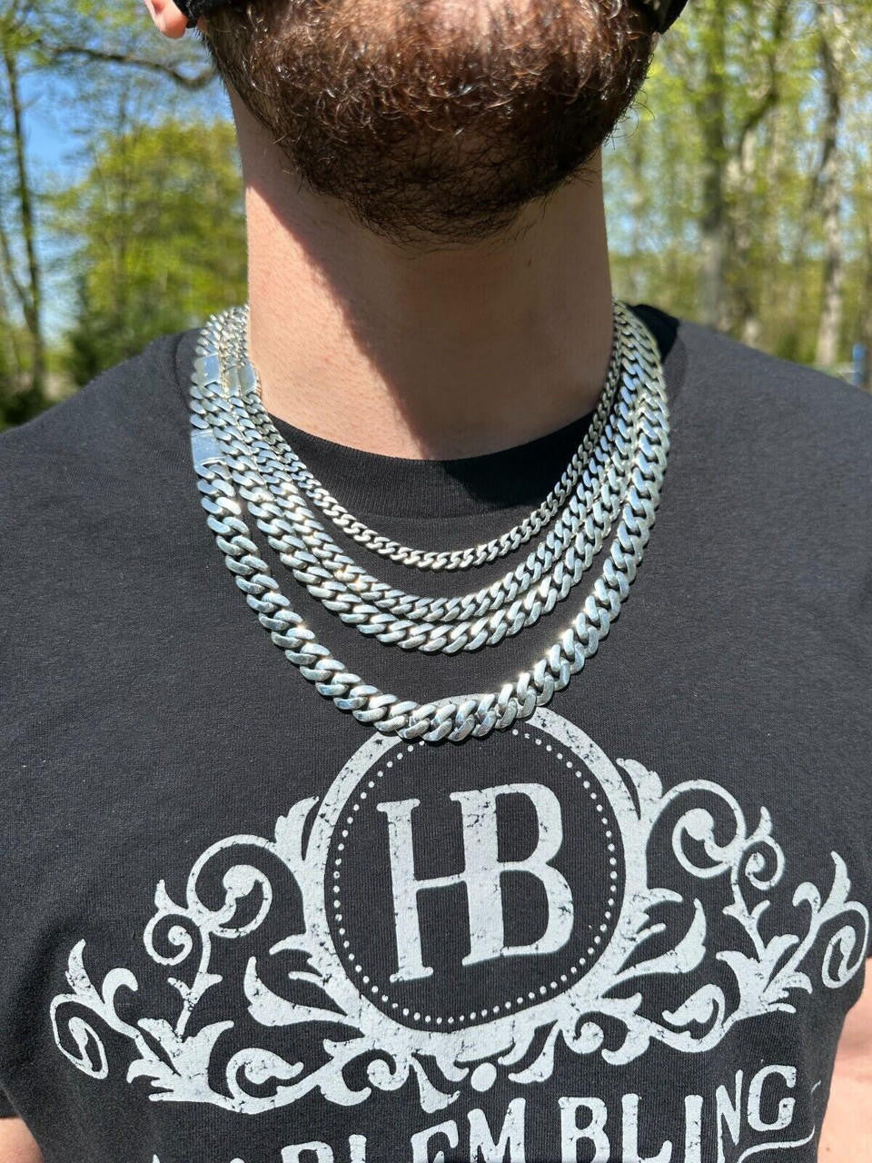 Cancun Cuban Link Chain Necklace Sleek Clasp - 925 Sterling Silver - 18"-28" - 6mm-12mm