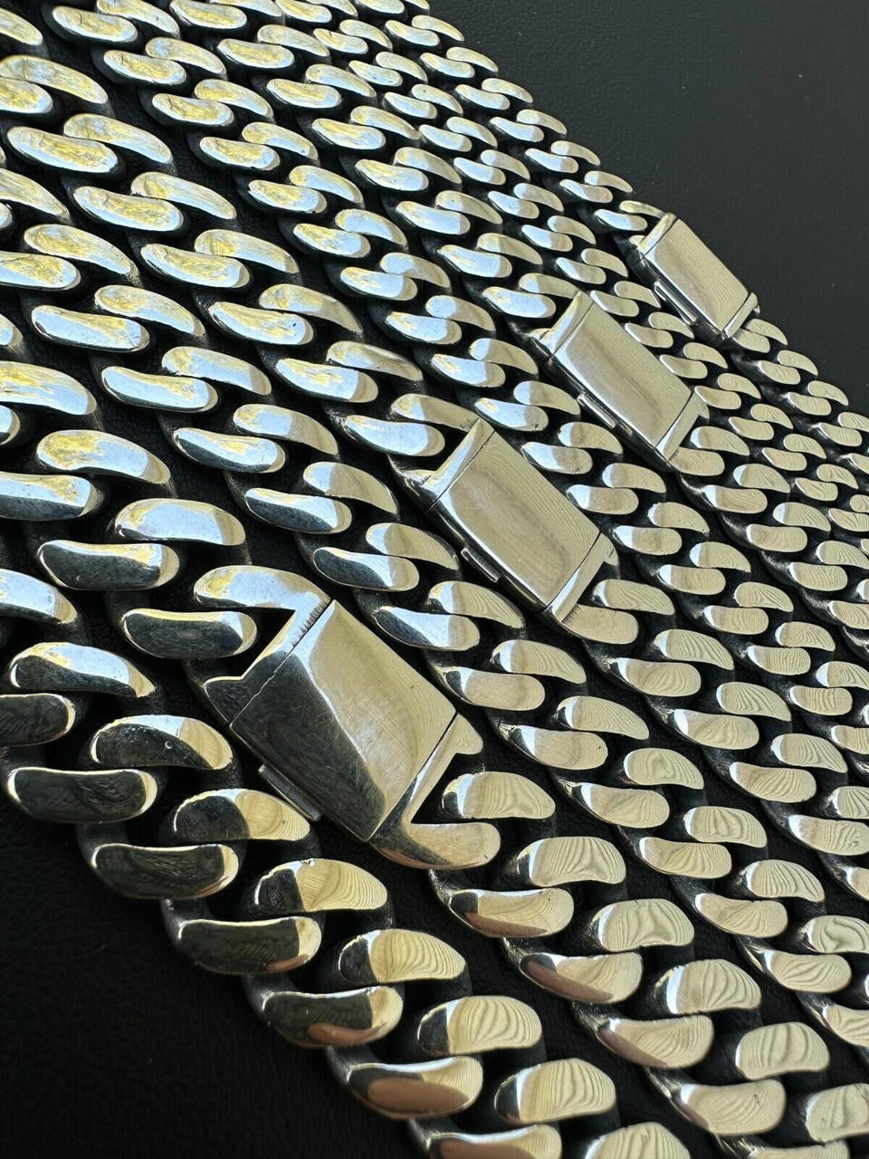 Cancun Cuban Link Chain Necklace Sleek Clasp - 925 Sterling Silver - 18"-28" - 6mm-12mm