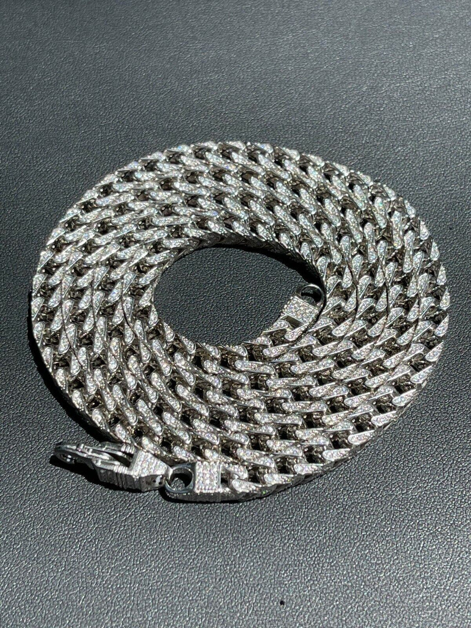 MOISSANITE Franco Chain Iced Out - 925 Silver - 6mm - 16-30"