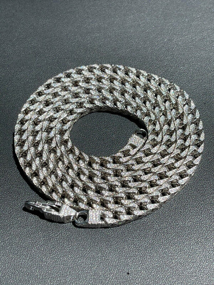MOISSANITE Franco Chain Iced Out - 925 Silver - 6mm - 16-30"
