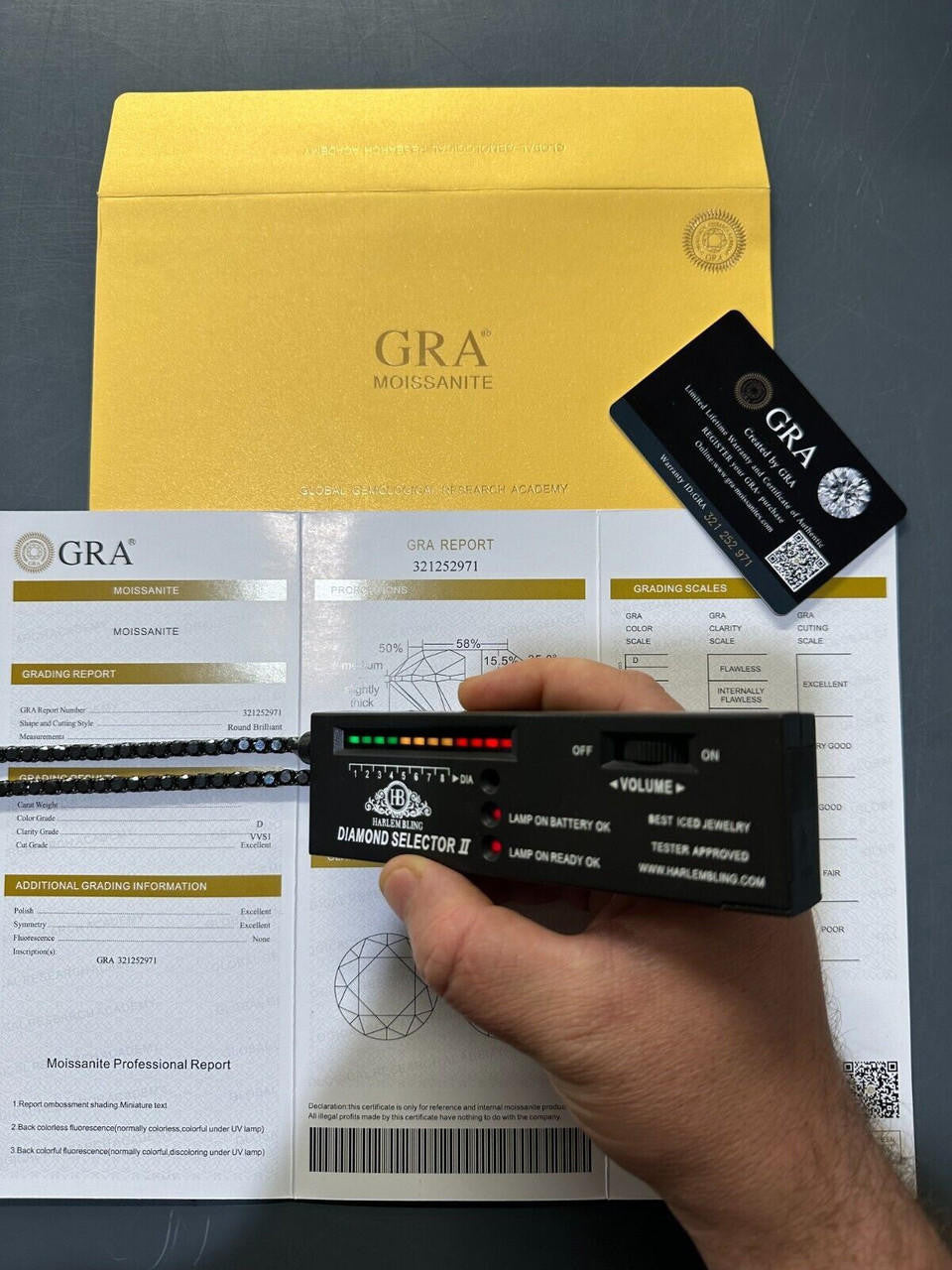 Black MOISSANITE Tennis Chain Necklace Iced Out - Black Rhodium Over 925 Silver - 5mm - 16"-28"