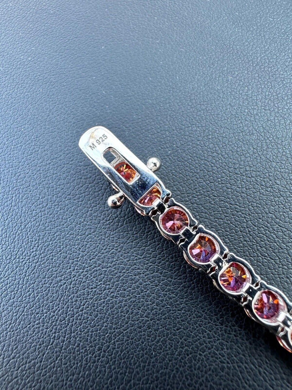 Pink MOISSANITE Tennis Chain Necklace Iced Out - 925 Silver - 5mm - 16"-28"