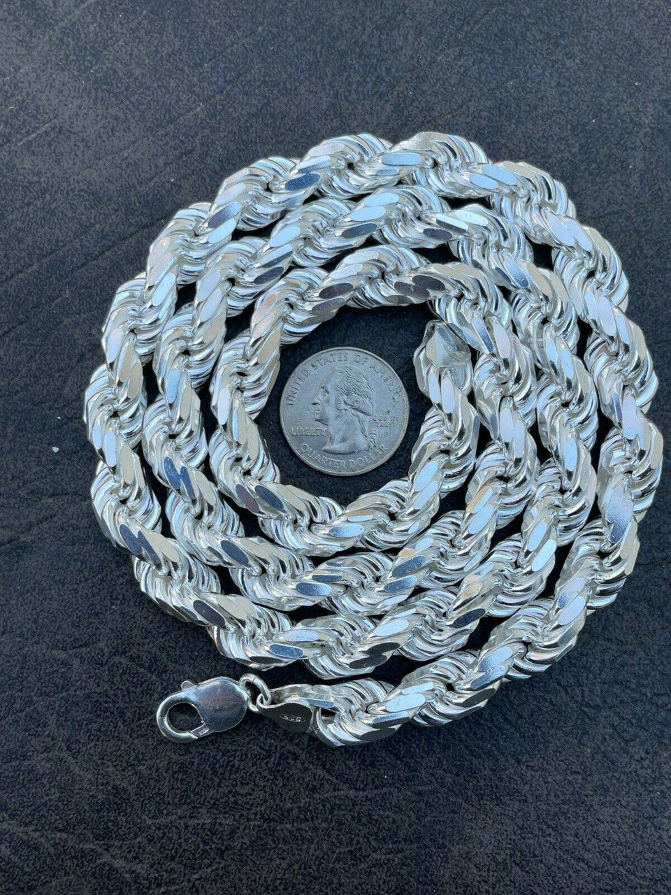 BIG BOSS Rope Chain Necklace - 925 Sterling Silver - 18"-30" - 11mm