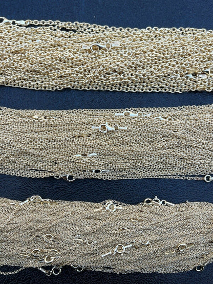 Cable Chain Necklace - 14k Gold Vermeil 925 Sterling Silver - 14"-30" - 1mm-3mm
