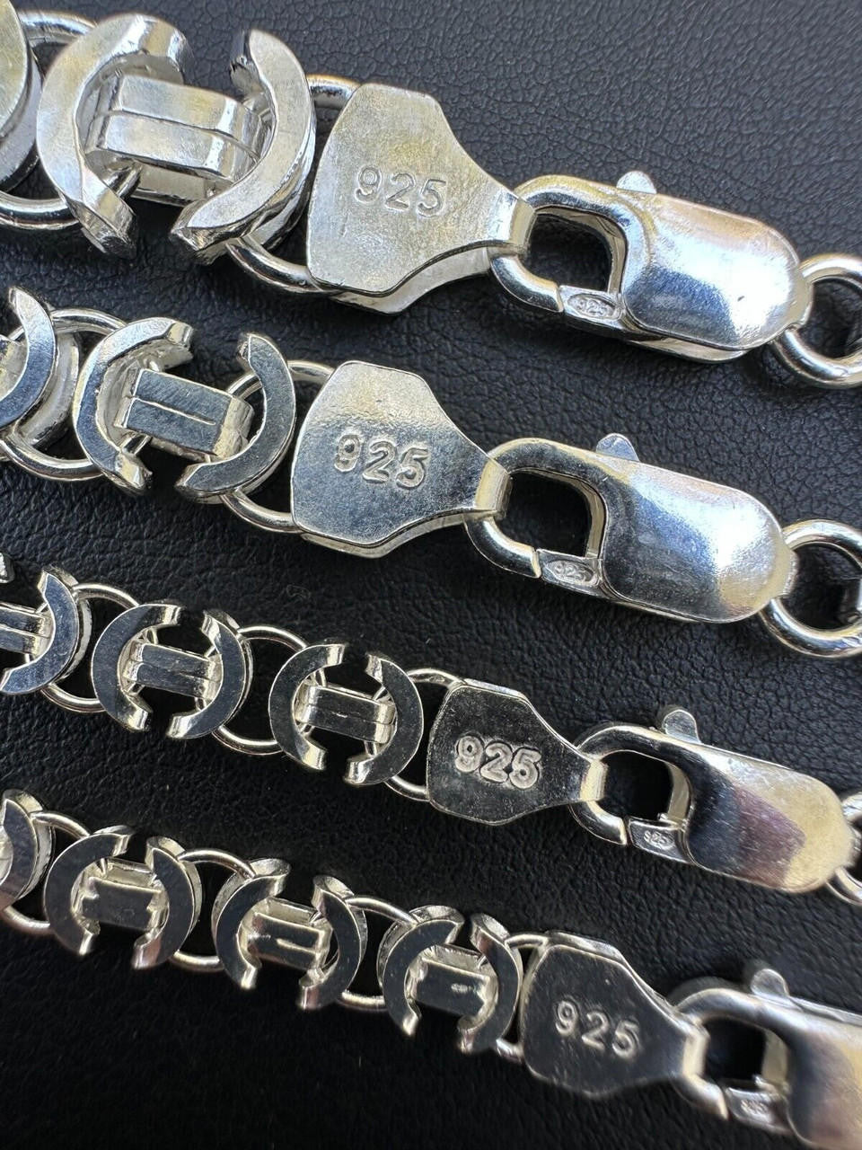 Flat Byzantine Link Chain Necklace Or Bracelet - 925 Sterling Silver - 7"-30" - 5mm-10mm