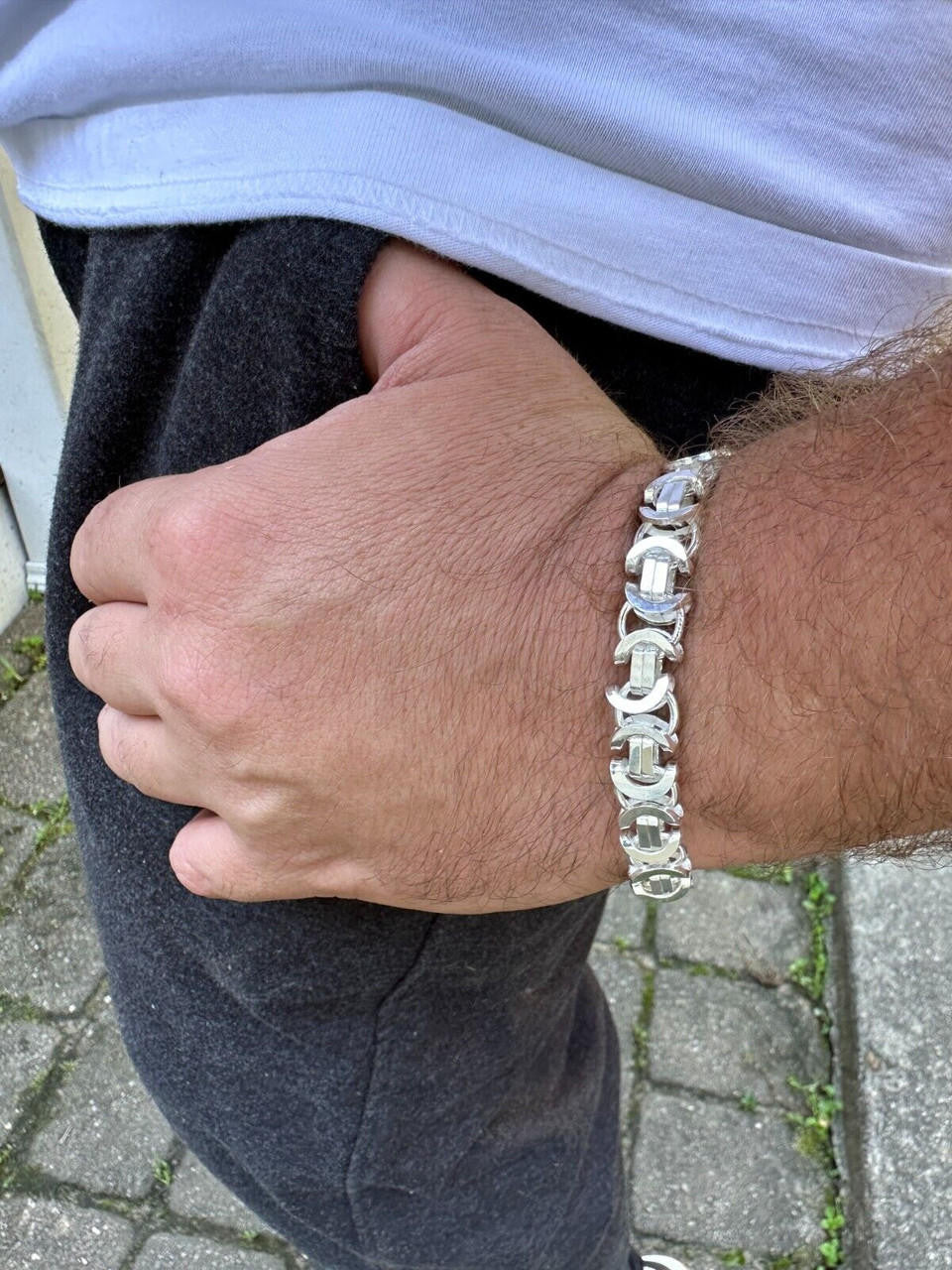 Flat Byzantine Link Chain Necklace Or Bracelet - 925 Sterling Silver - 7"-30" - 5mm-10mm