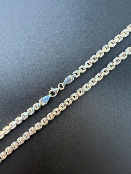 Puffed Rolo Chain Necklace - Hollow 925 Sterling Silver - 16"-28" - 5mm