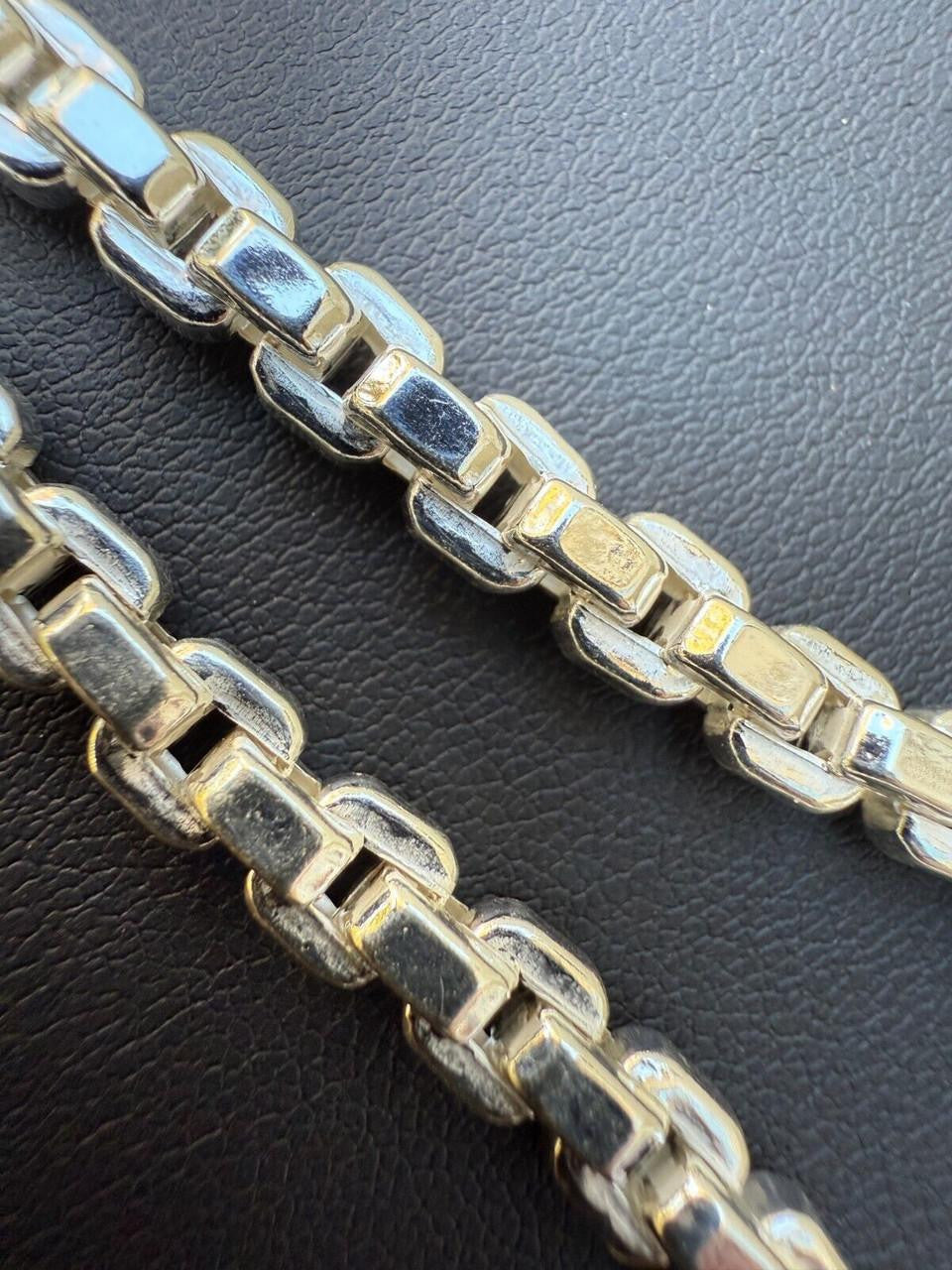 Puffed Rolo Chain Necklace - Hollow 925 Sterling Silver - 16"-28" - 5mm