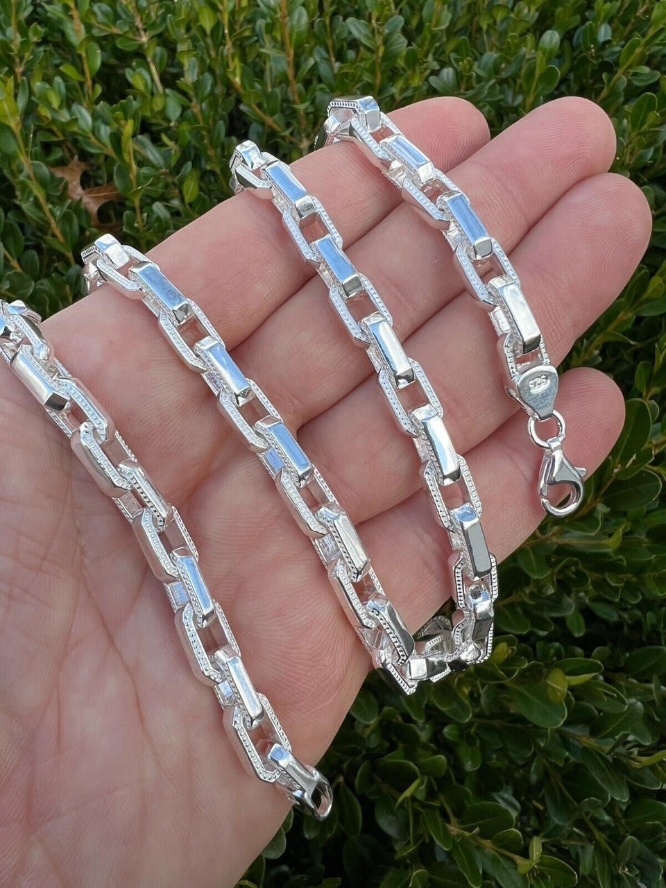 Hermes Rolo Chain Necklace Or Bracelet - 925 Sterling Silver - 7"-24" - 7mm