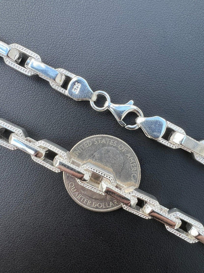 Hermes Rolo Chain Necklace Or Bracelet - 925 Sterling Silver - 7"-24" - 7mm