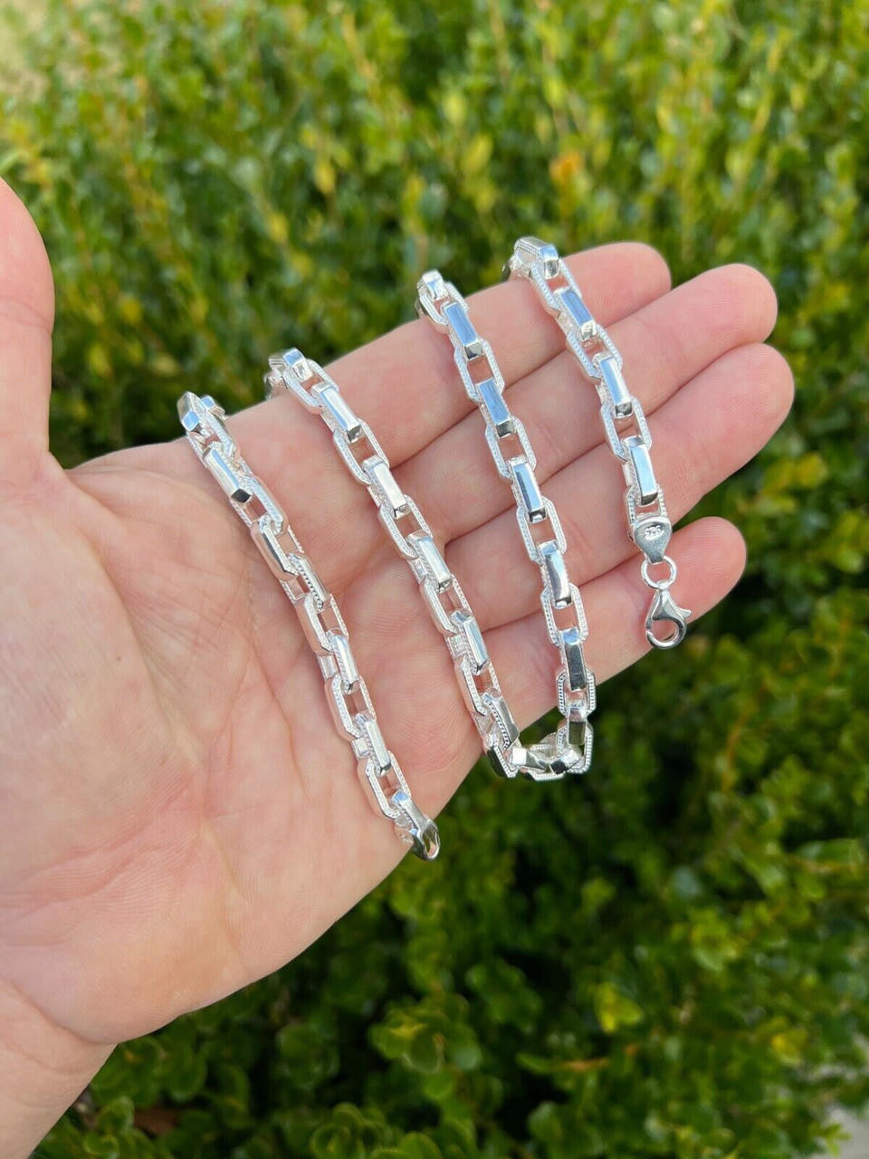 Hermes Rolo Chain Necklace Or Bracelet - 925 Sterling Silver - 7"-24" - 7mm